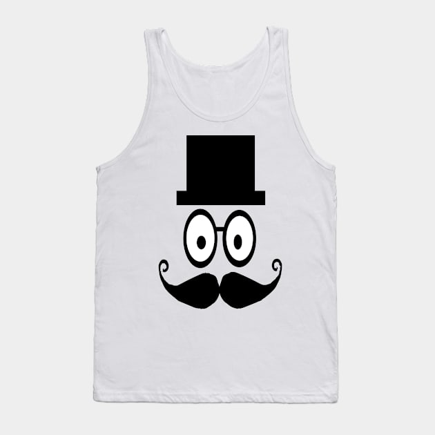 funny face with rectangle shaped hat Tank Top by RAK20